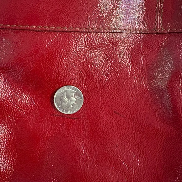 Vintage Boho Red Leather Coach Purse - Picture 5 of 5